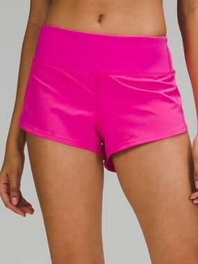 Lululemon Speed Up Shorts Sonic Pink Low Rise Size 12 NWT